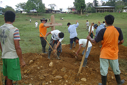 Indianie Embera Katio - pochówek