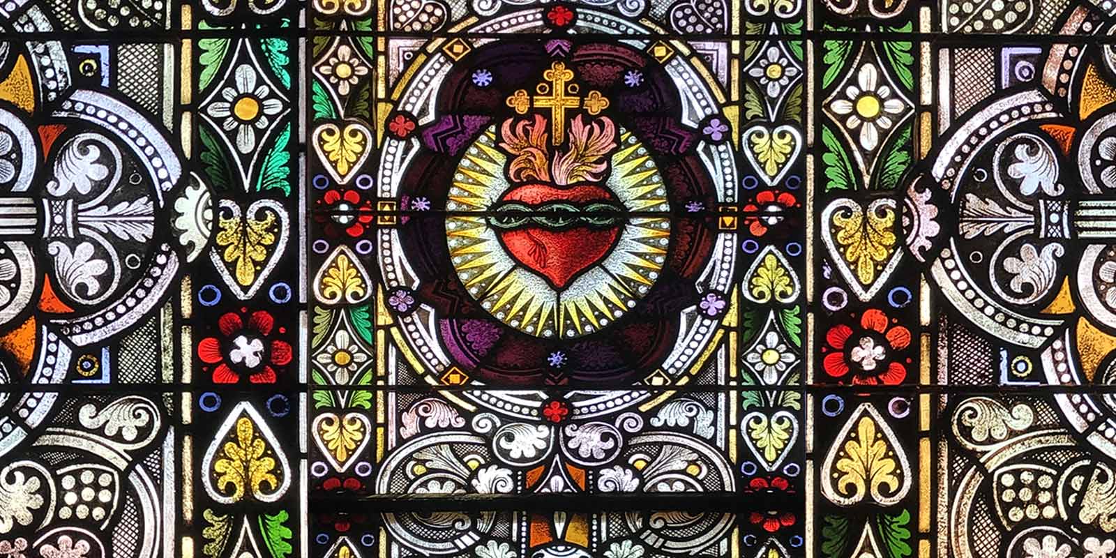 Sacred Heart glass window Holy Spirit Chapel, Techny IL