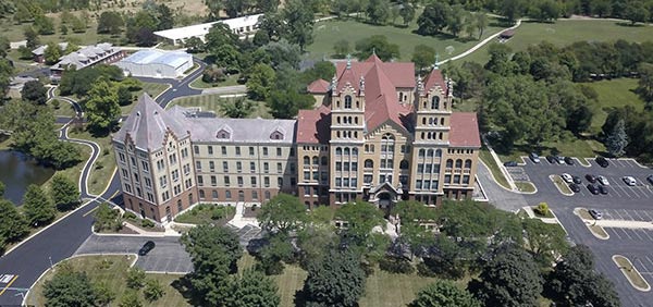 Aerial view of Techny Towner at Society of the Divine Word in Illinois