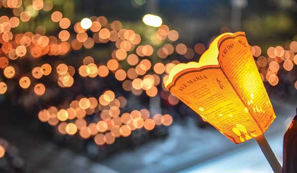 Candlelight at Our Lady of Lourdes