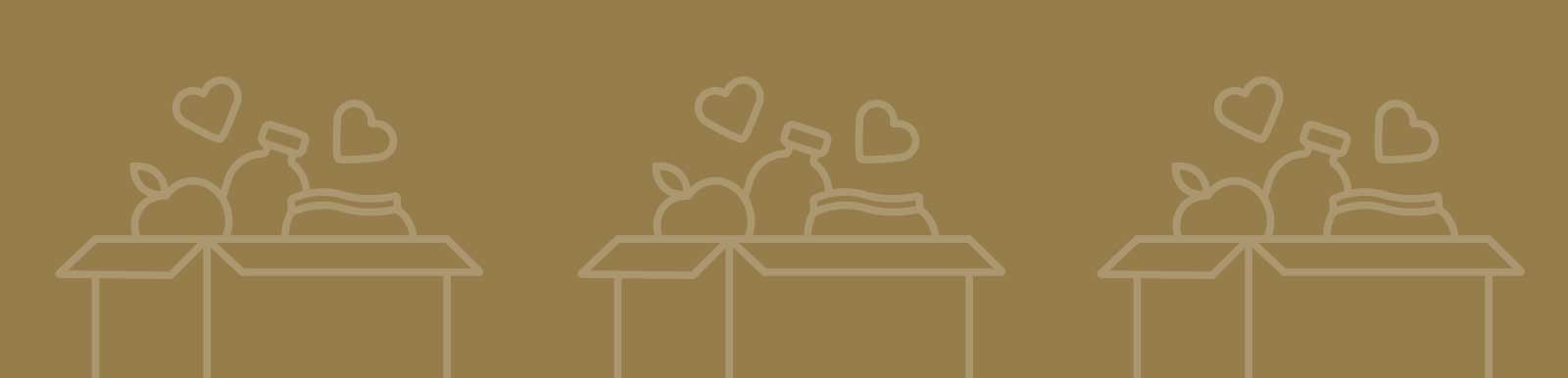 Images of food bank volunteers working to serve low-income families.